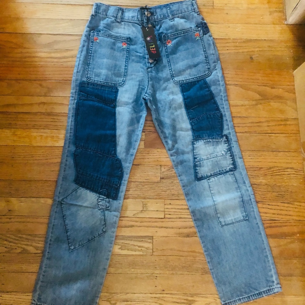 LAST 1 NWT Delia’s Freak Flag Fly Patchwork Denim Jeans